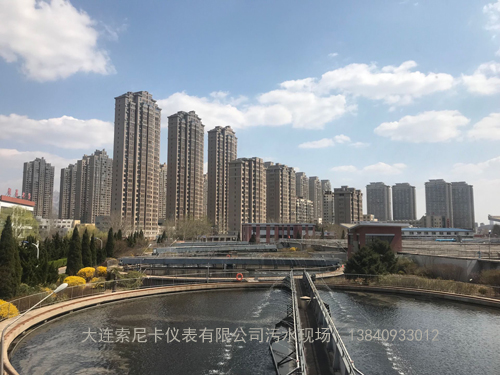 大連開發區污水處理廠超聲波流量計現場